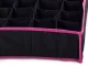 Underwear and Socks Drawer Organizer, 20 Compartments, Black