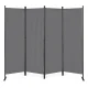 Folding 4-Panel Outdoor Privacy Screen 167x216 cm for Garden & Patio MultiGarden, Grey