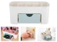 Cosmetics and Jewelry Organizer with Drawer, Grey