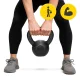 4FIZJO Cast Iron Kettlebell 8 kg, Black