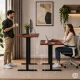 ModernHome Height Adjustable Electric Desk 140x60 cm, 72-118 cm, Aged Oak
