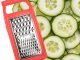 Vegetable Grater with Fine & Coarse Mesh, Flat Shredder, 3 Blades