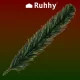 Ruhhy Artificial Spruce Branches for Decoration, 29 cm, 40 pcs, Green