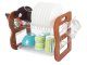 2-Tier Wooden Dish Drying Rack, Drainer with Cutlery Holder