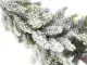 Small Artificial Christmas Tree with Snow on Wooden Base, 26 cm, Green