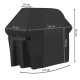 Heavy Duty Waterproof BBQ Grill Cover 147x75x131 cm