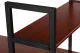 Wooden computer desk with shelves, metal frame, ModernHome