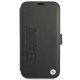 BMW Signature Genuine Leather Book Case for iPhone 13 mini, Black