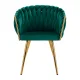 Elegant Velvet Salon Chair 4Rico QS-GW06G, Green
