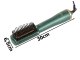 Electric Cordless Hair Dryer Straightening Brush, green