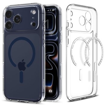 Spigen Ultra Hybrid MagSafe Phone Case Cover iPhone 17 Pro - Clear Navy Blue