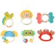 Sensory animal rattles and teething toys for babies, 6 pcs, Bibi-inn