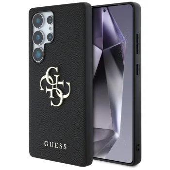 Guess Grained Big 4G Logo Case for Samsung Galaxy S25 Ultra Black