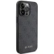 Guess iPhone 15 Pro Max Case 4G Metal Gold Logo, Gray
