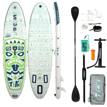 Inflatable SUP Paddleboard FunWater SUPFW05D Tiki 3.2m Green