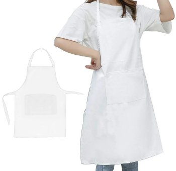 Кухонный Фартук для Готовки 70x60 см, Белый | Kitchen Apron for Cooking