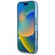 Guess IML Metal Glitter 4G Circle Triangle MagSafe Case for iPhone 16, Blue