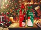 Christmas Bottle Cover Snowman, Red