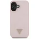 Guess Grained Hot Stamp Peony Triangle Logo MagSafe Case for iPhone 16 Pink