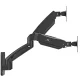 Maclean MC-988 Dual Monitor Wall Mount, 17-32\", 2x 9kg, Black