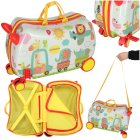 Kids Travel Luggage Carry Bag Ride On Suitcase Trolley, Zoo