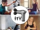 Massage Gun for Body, Back and Legs, 25W, 4 Attachments, Silver