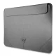 Guess Saffiano Triangle Logo 16\" Laptop Sleeve - Silver
