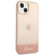 Guess Translucent Case for iPhone 14 Plus, Pink