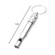 Ultrasonic dog training whistle with keychain, silver