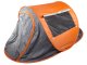 Pop-up beach tent with UV protection, self-assembling, grey-orange