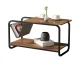ModernHome 2-Tier Loft Style Coffee Table with Magazine Rack