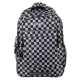 Kruzzel 30L Backpack with Shoe Bag, Checkered, Black