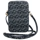 Guess Zip GCube Bottom Stripe Phone Bag, Black