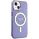Guess Glitter Gold MagSafe Case for iPhone 14 Purple
