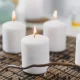 Iso Trade Pillar Candles, White, 10x5 cm, 8 pcs