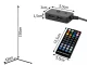 RGB LED Corner Floor Lamp with App and Remote Control, 150cm, Black