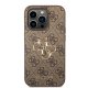 Guess iPhone 15 Pro Case 4G Big Metal Logo, Brown