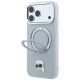Karl Lagerfeld iPhone 18 Pro Max / 17 Pro Max dėklas Ring Stand 360 MagSafe, pilkas