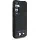 BMW Leather Tricolor Stripe MagSafe Case for Samsung Galaxy S25 Black