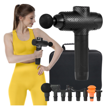 4FIZJO MASSAGE GUN EVO Relaxing Muscle Massager with 8 Nozzles, Wireless Massage Device