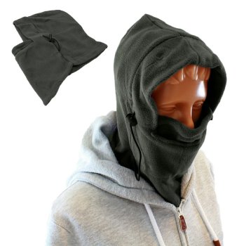 Fleece Balaclava 3-in-1 Winter Ski Mask, Dark Grey