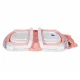Foldable Baby Bathtub with Digital Thermometer and Infant Support Pillow, Pink