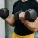 4FIZJO Bituminous Exercise Dumbbells 2 x 7 kg, Black