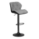 Sofotel Castel Adjustable Bar Stools with Backrest, Set of 2, Black and Grey