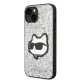 Karl Lagerfeld iPhone 14 Case Glitter Choupette Silver