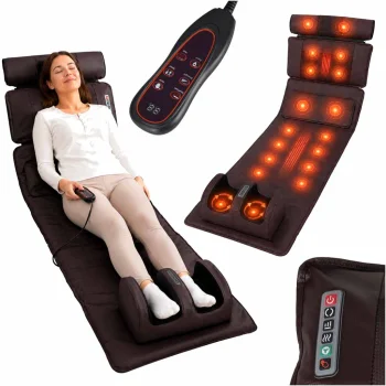 Full Body Massage Mat with Shiatsu Pillow, Heating and Foot Massager