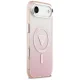 Guess IML Gradient Triangle Logo MagSafe Case for iPhone Air, Pink