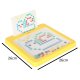 Magnetic Drawing Board Montessori Mosaic with Colored Dots, Yellow
