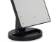 Large Cosmetic Mirror with 16 LED Illumination, Black