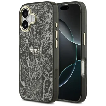 Guess Python Pattern MagSafe Phone Case Cover iPhone 17 - Black